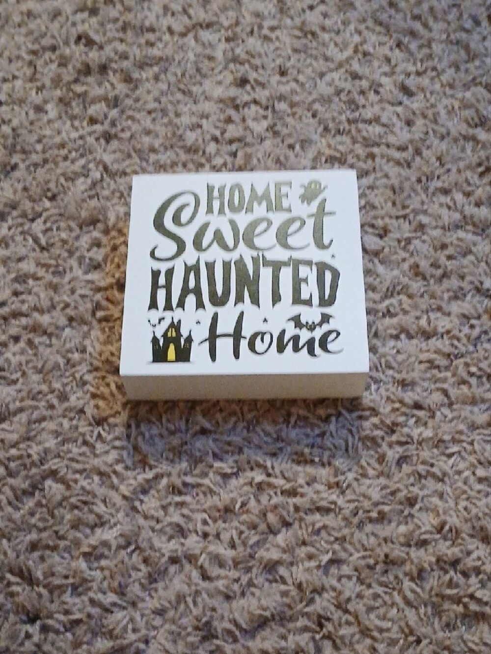 Home Sweet Haunted Home Black and White Wall Sign - Picture 5 of 5